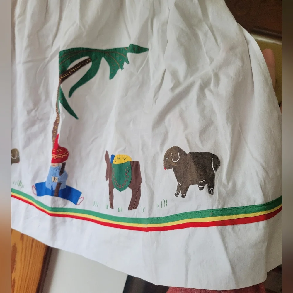 Vintage hand embroidered Mexican apron